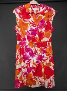 Milly Maxwell Paper Peony Print Mini Dress